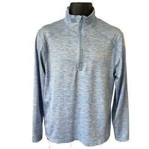 Vineyard Vines Performance 1/4 Zip Pullover Mens Size Small Heather Blue EUC